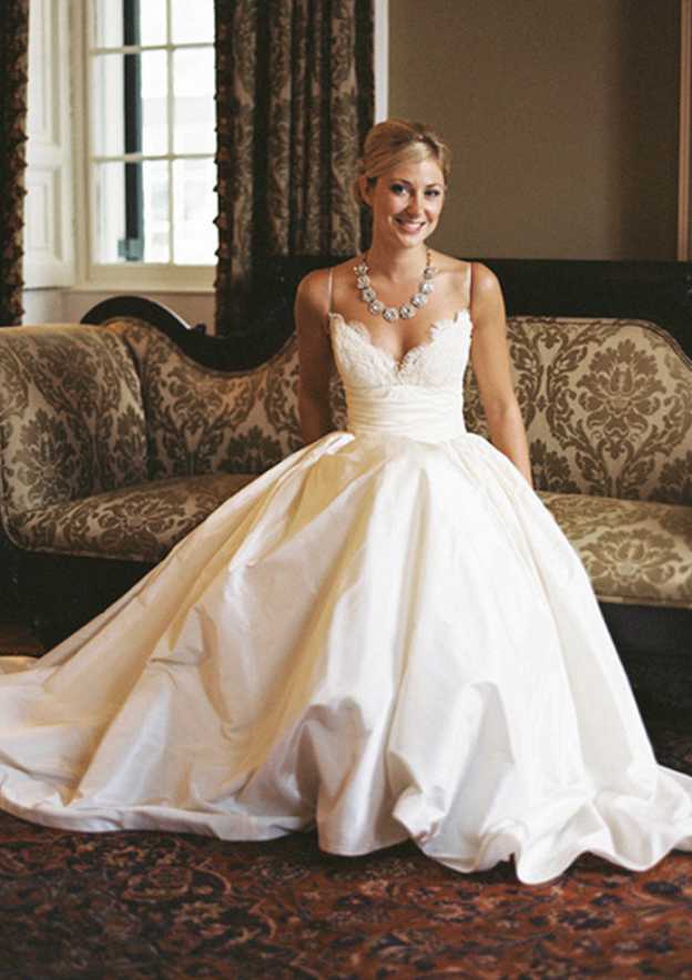 silver dresses Elegant Taffeta Bubble Sleeve Wedding Dress  Brydealo You can remove the train and change your look into a mini dress for the party Ball gown with a low