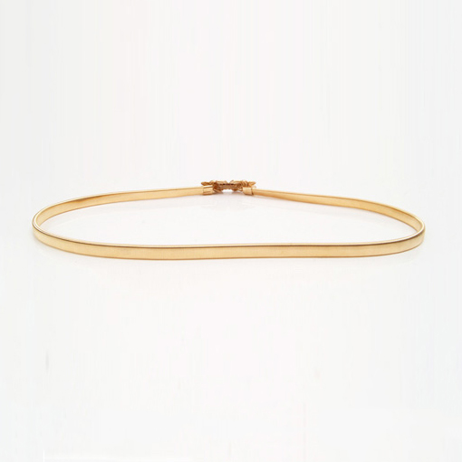 Gold Elasticized Metal Wedding/Party With Flowers Belts/Sashes - STACEES