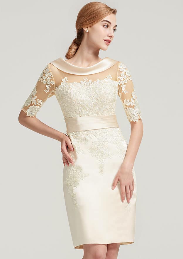 off the shoulder mother of the bride dress short Mikado Short Off Shoulder Bridal Dress by Adrianna Papell 45020 ABC Fashion