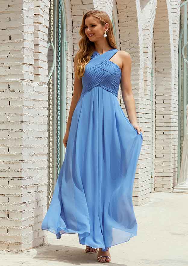 mother of the bride dresses halter style M1069