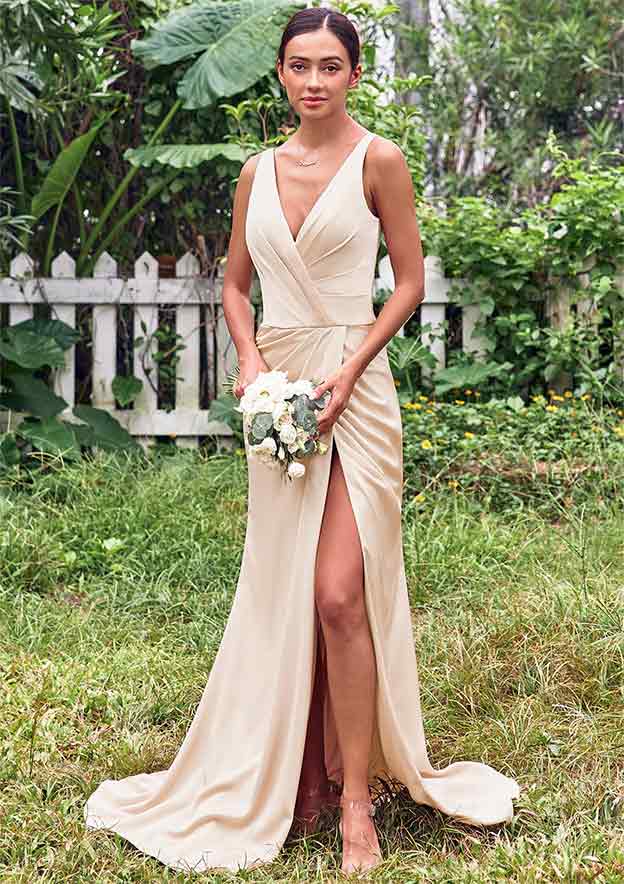satin bridesmaid dress A-line Silk Spaghetti Straps Dresses, Wedding Party Dress, MBD180 Select Size:XS Button downs for big boobs creates a glamorous mermaid Sesame Street Abby Cadabby