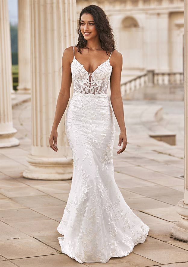 backless sheath wedding dress Low Back & Backless Wedding Dresses Grace Loves Lace US