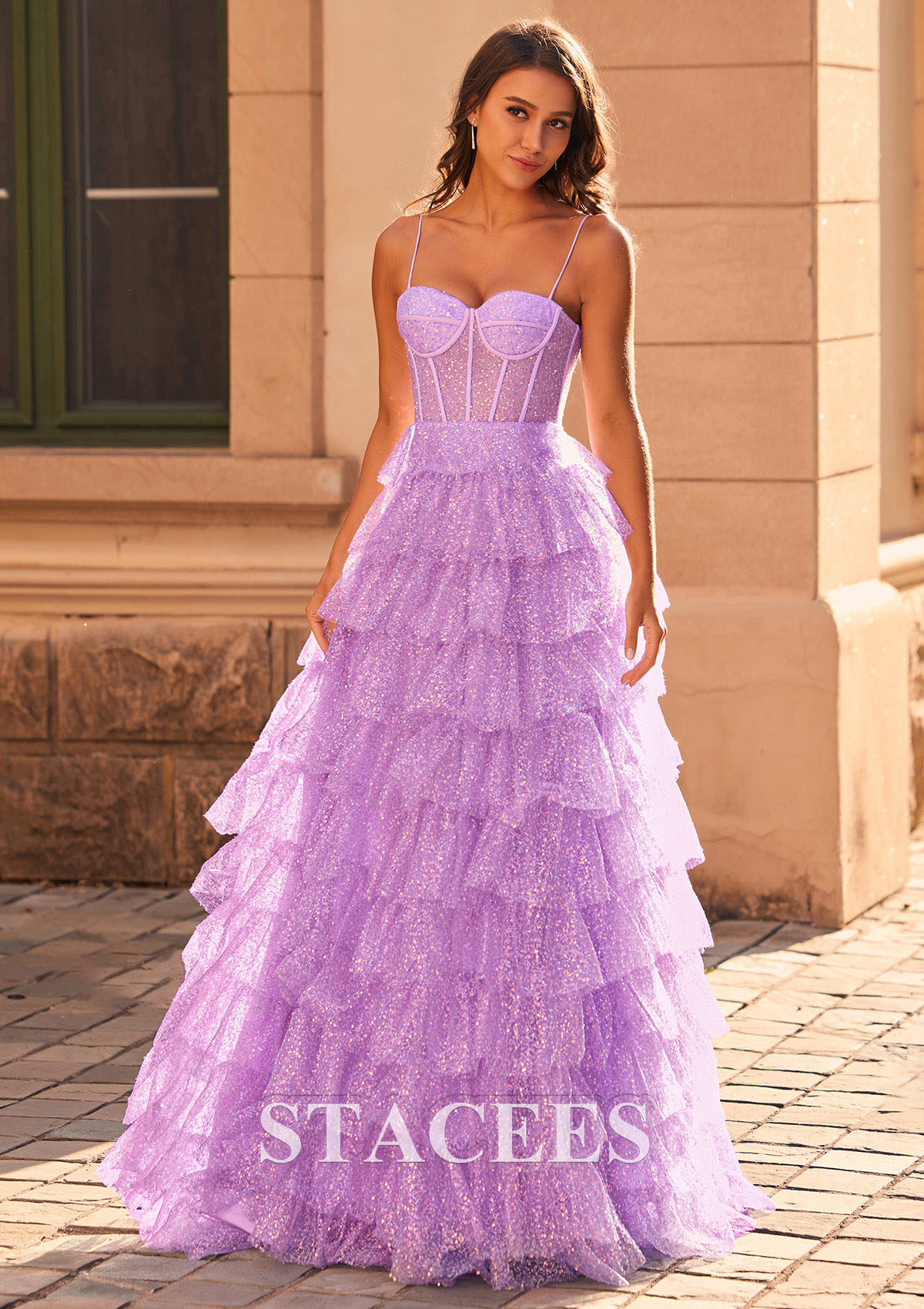 kawaii prom dress Cute V Neck Fluffy Pink Long Prom Dress, Pink Formal Graduation Evening  Dress, Fluffy Ball Gown