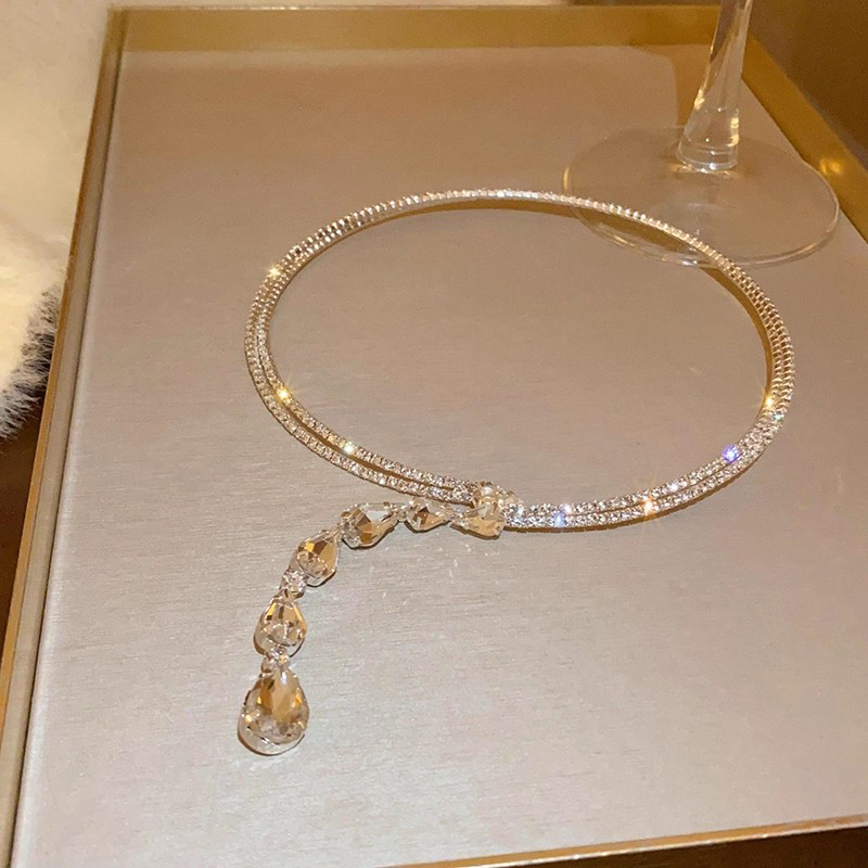 Magnifique unique cuivre colliers avec zircone cubique