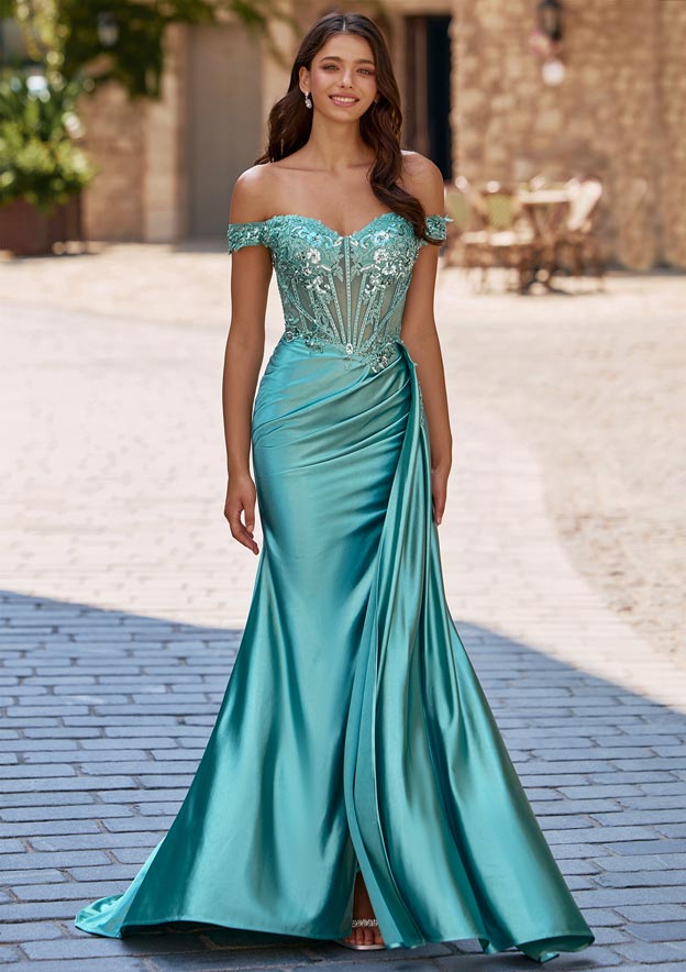 formal dresses with slits on both sides Faviana 11253 Long Prom Beaded Slit Lace Formal Dress