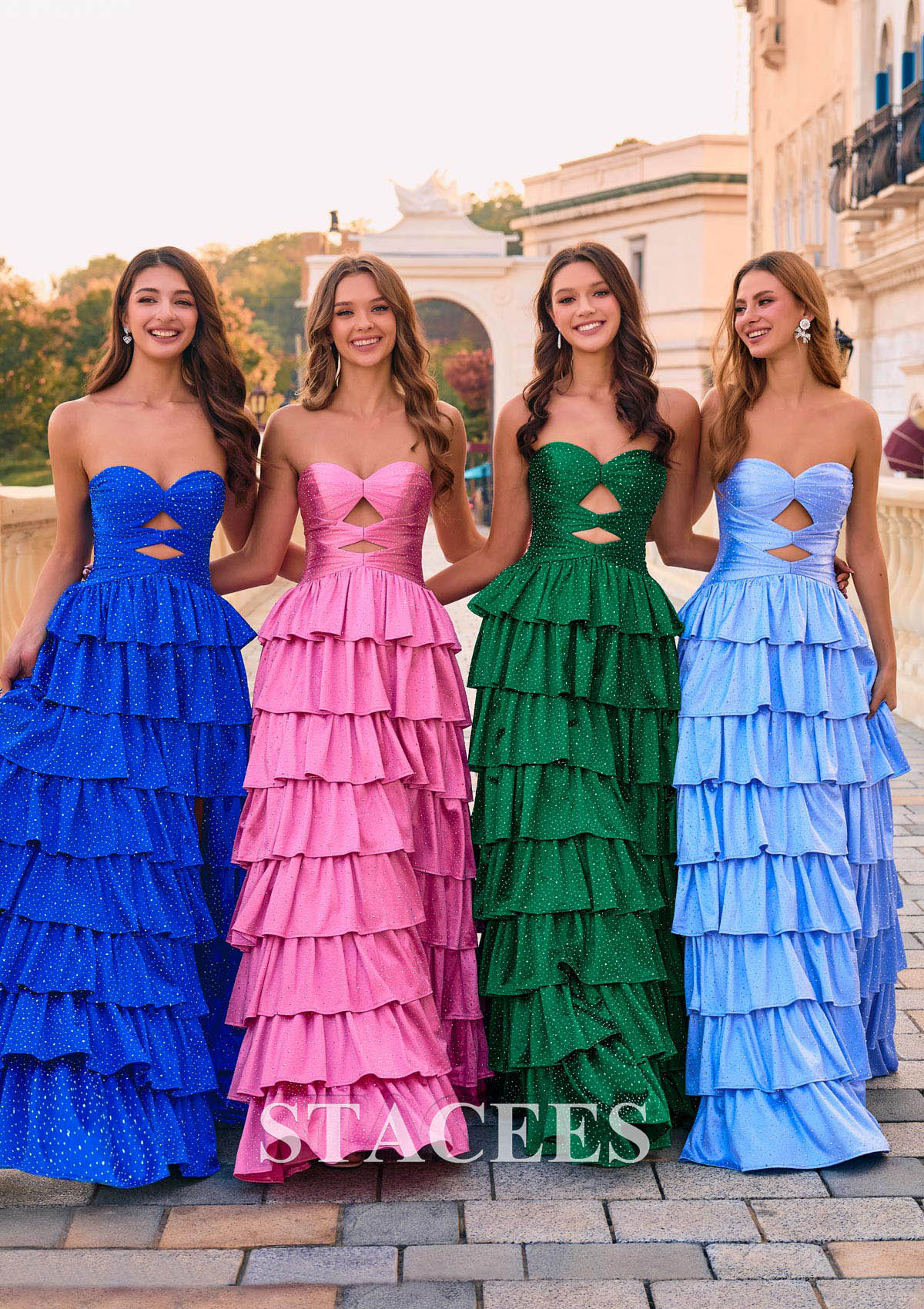 Esmeralda Vestido línea a cuello de corazón seda como el satén hasta el suelo vestido de graduación - STACEES