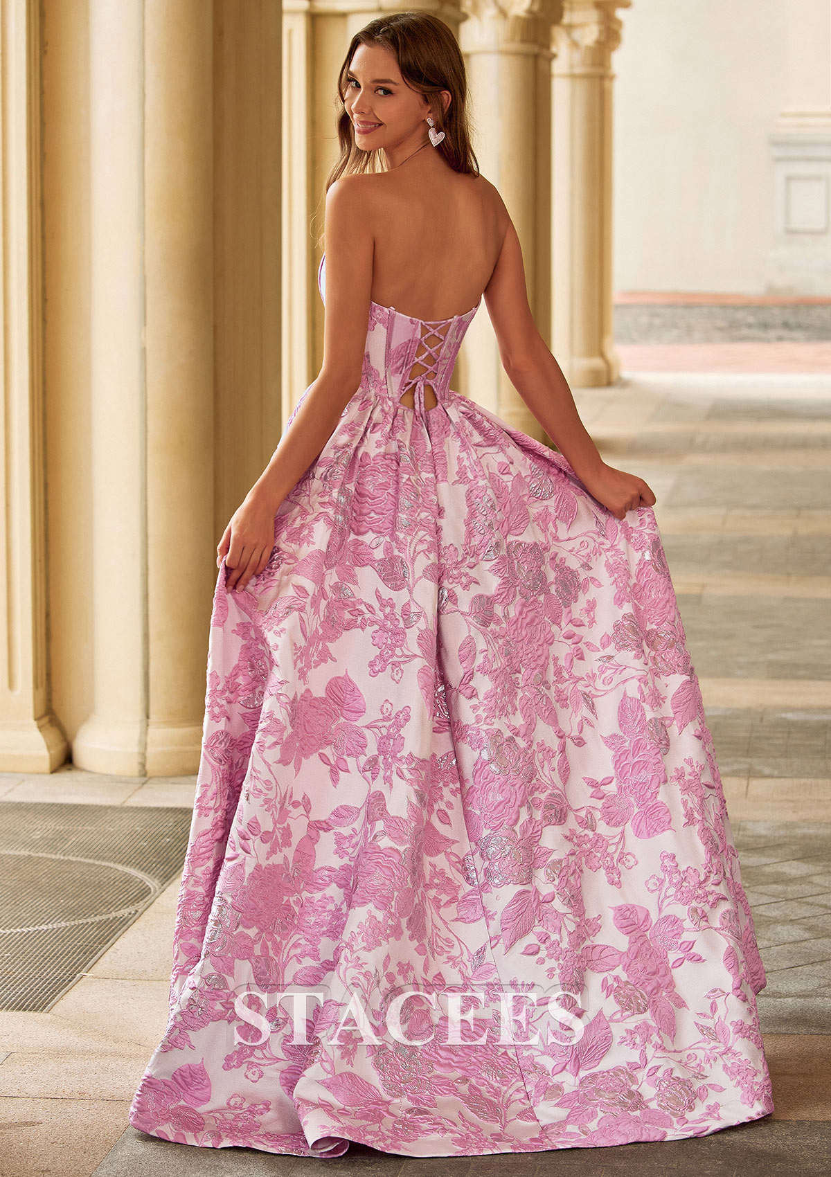 pink and grey formal dress Off Shoulder Long Ball Gown Silver-Pink Sequin Prom Dresses, Ball Gown, Long Prom Dresses, 2020 Prom Dresses
