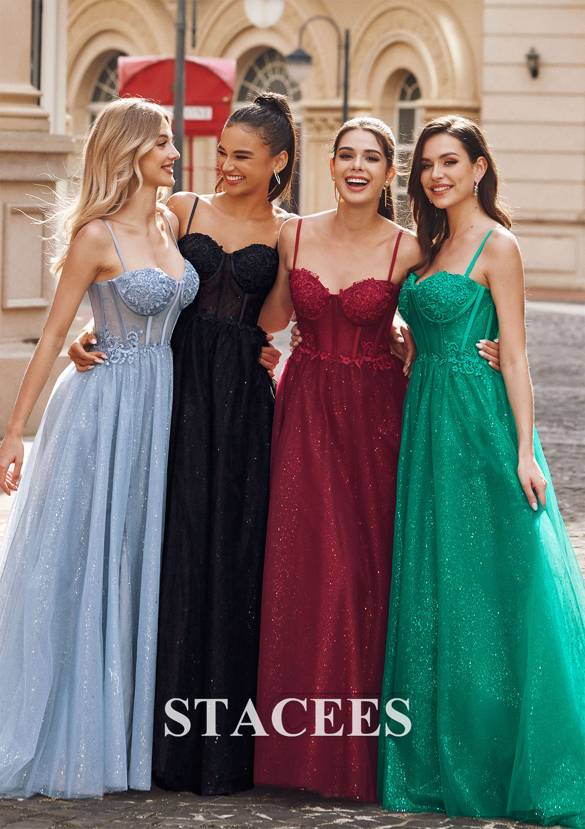 Noir Robe trapèze cache coeur tulle traîne balayage robe de bal - STACEES
