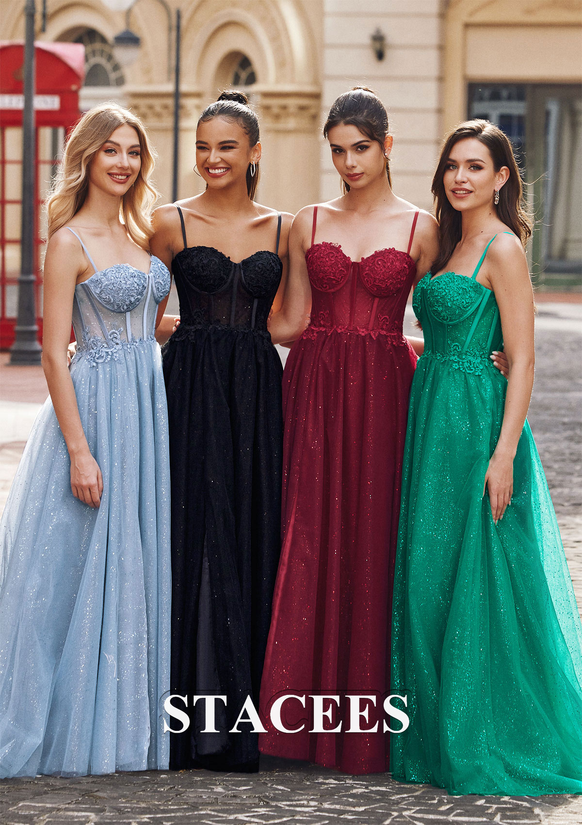 Noir Robe trapèze cache coeur tulle traîne balayage robe de bal - STACEES